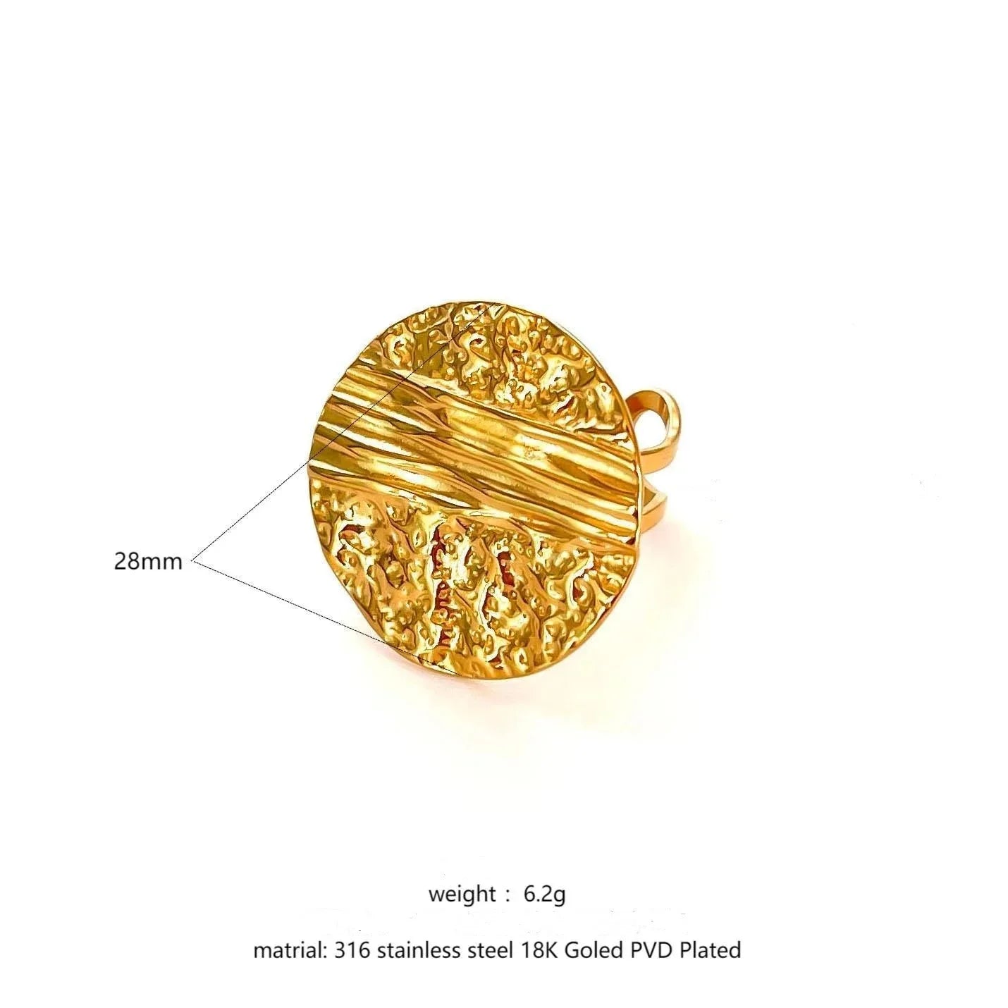 RETRO Geometric Irregular Opening Women's Ring - Viexta