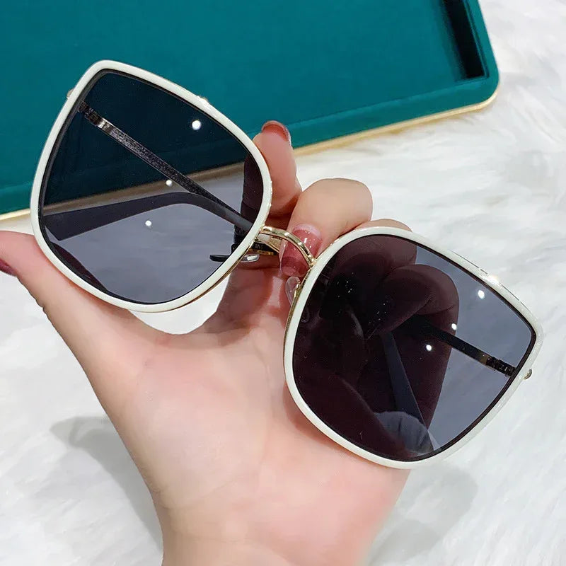 Harajuku Vintage Square Anti UV Solar Glasses - Viexta