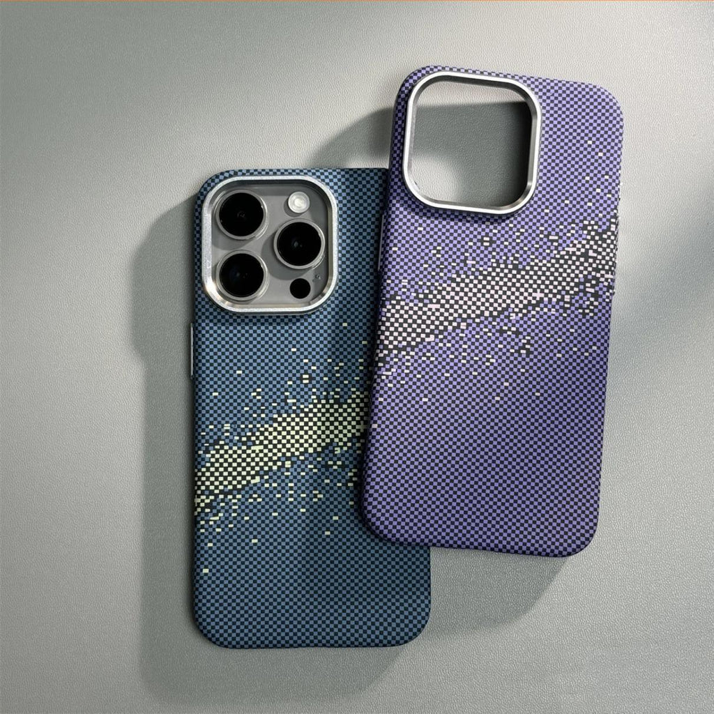 carbon-fiber-pattern-magnetic-suction-drop-resistant-iphone-cover - Viexta