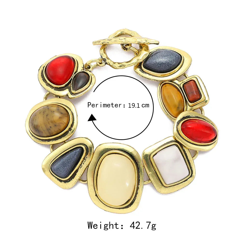natural-stone-geometric-crystal-glass-bracelet - Viexta