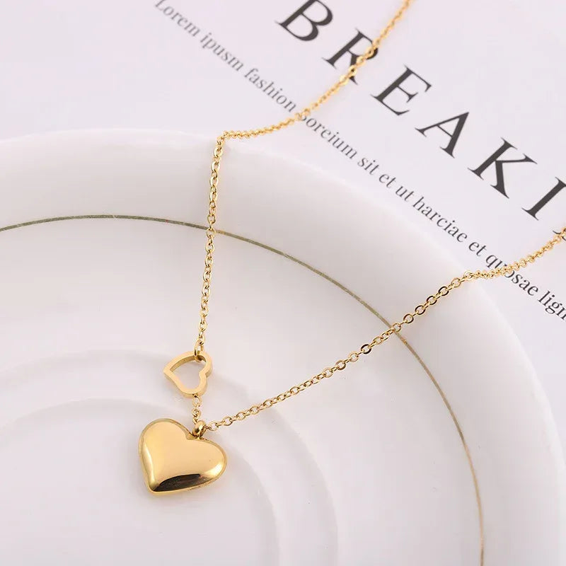 Peach Heart Titanium Neckwear - Viexta
