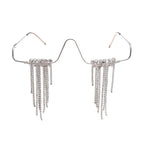 Frameless Metal Long Diamond Pendulum Glasses - Viexta
