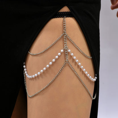 Tassel Full Drill Multi-layer Leg Chain