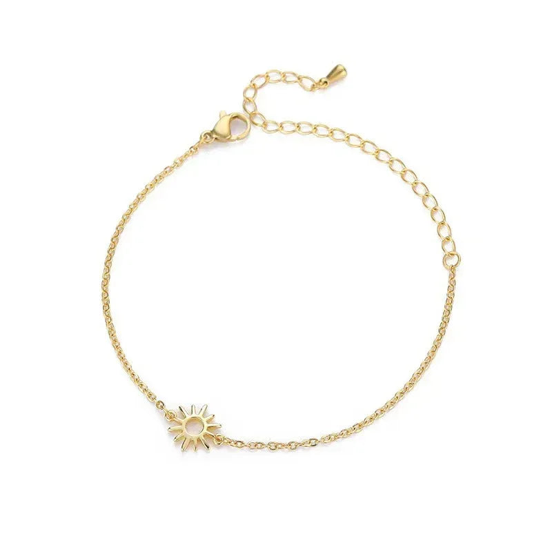 sun-hollow-pendant-18k-gold-stainless-steel-necklace-bracelet - Viexta
