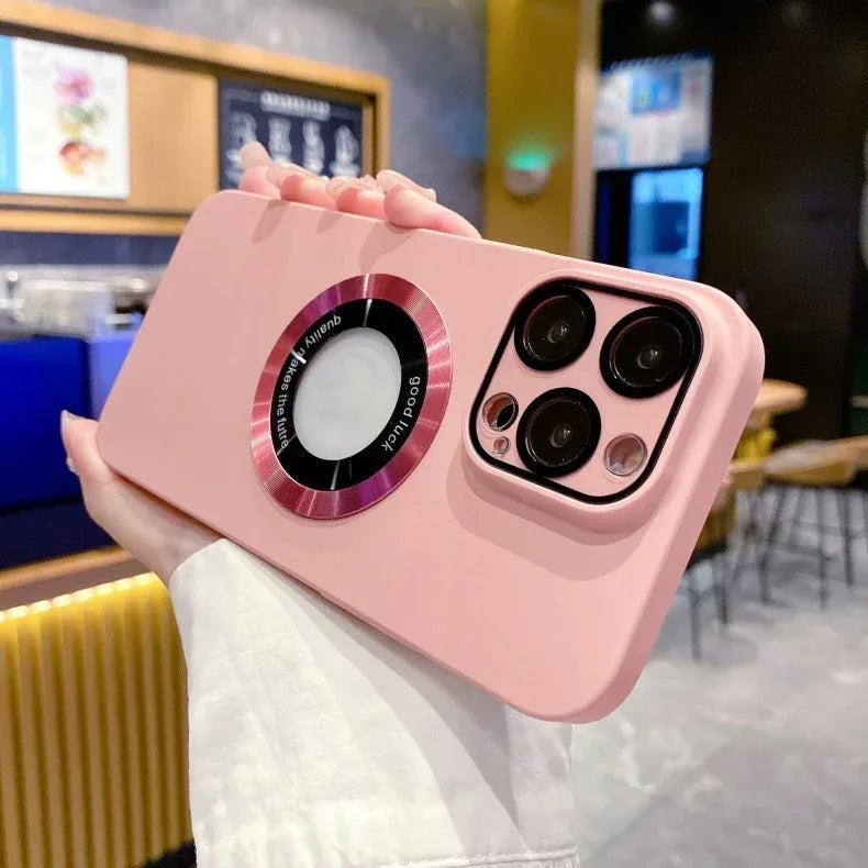Lens Protector Integrated Magnetic Matte iPhone Cover - Viexta