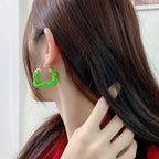 Leather Twist Earrings. - Viexta