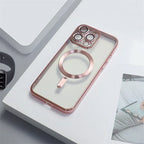 Electroplating CD Pattern Magnetic Suction Lens Protector iPhone case - Viexta