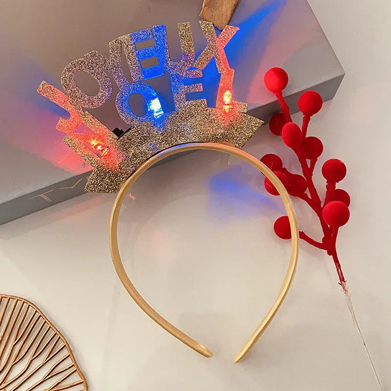 Christmas With Light Headband Snowflake - Viexta