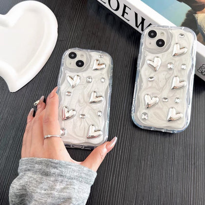 Stereo Glue Silver Love Gem iPhone Case