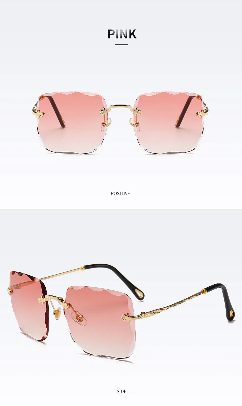 frameless-square-sunglasses - Viexta