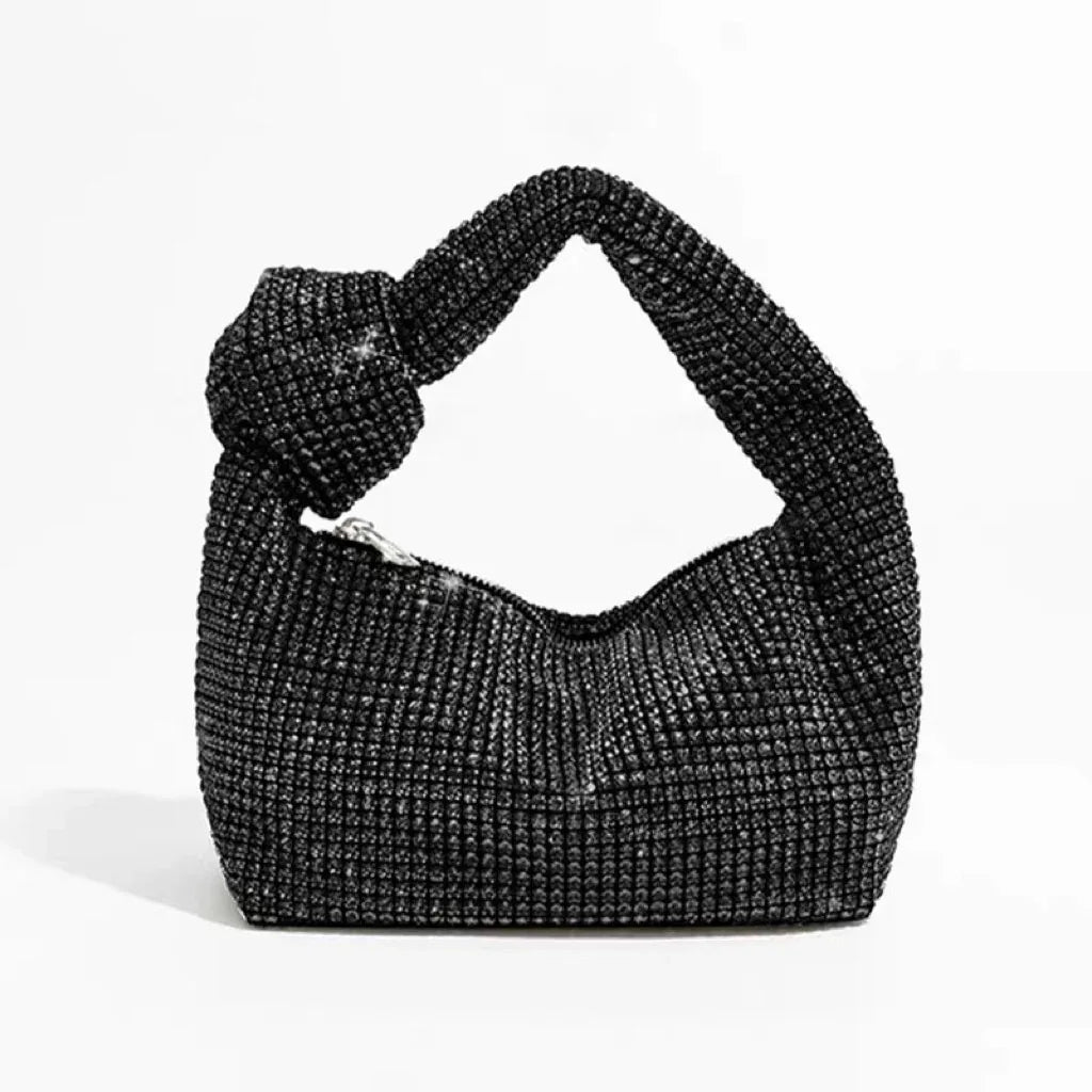Rhinestone Full Diamond Diamond Knotted Women's Bag - Viexta