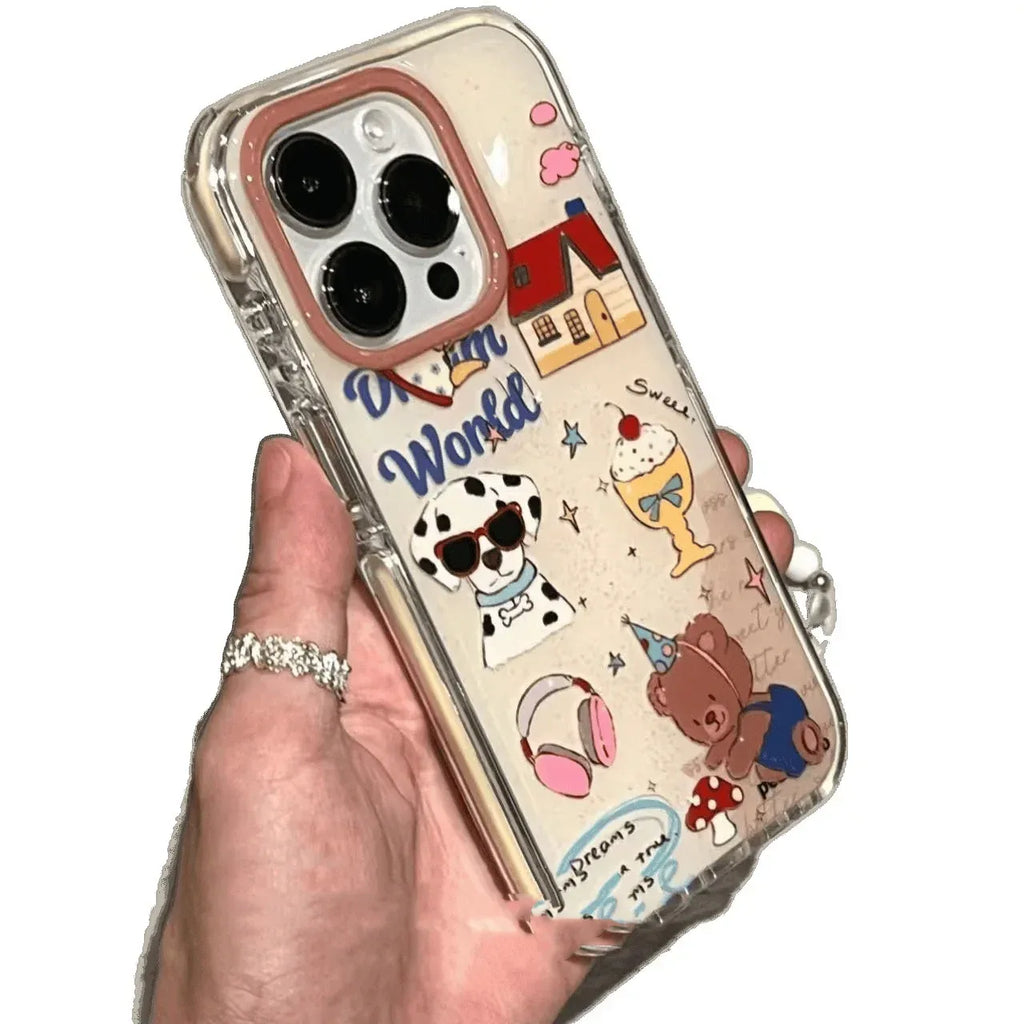 Retro Cute Dog Party iPhone Case - Viexta