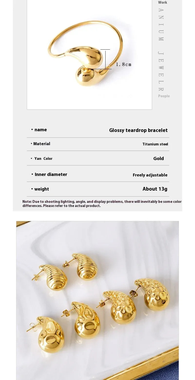 18k Water Drop Vintage Bracelet - Viexta