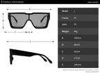 Oversized One Lens Square Sunglasses - Viexta