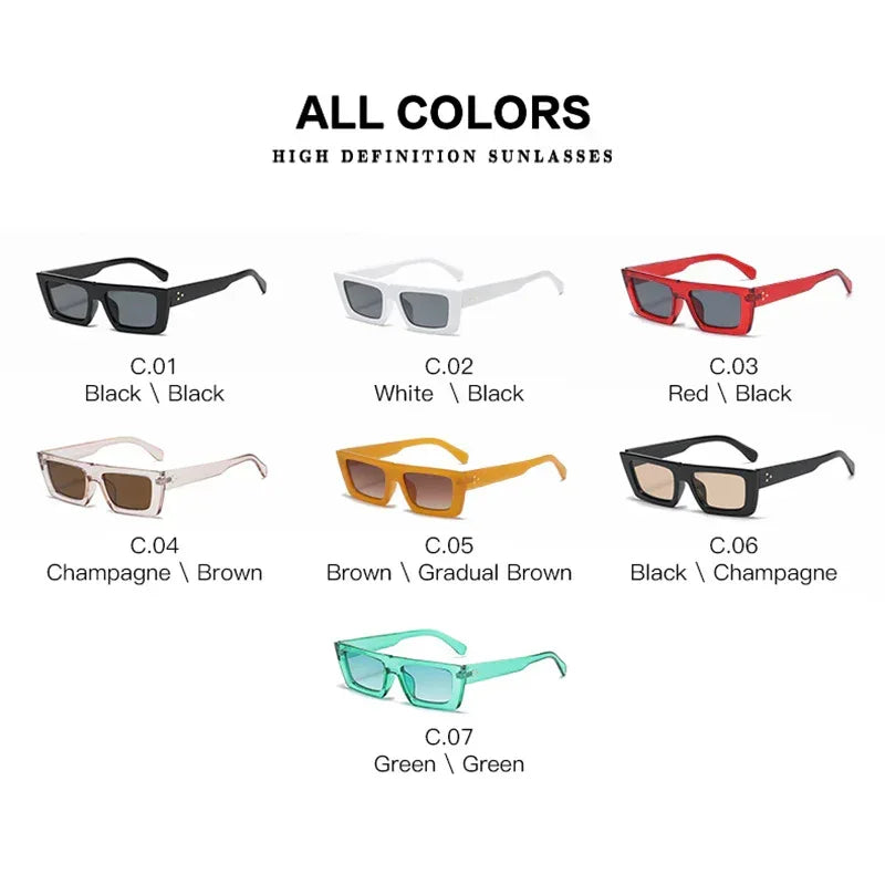 Retro Square Sunglasses - Viexta