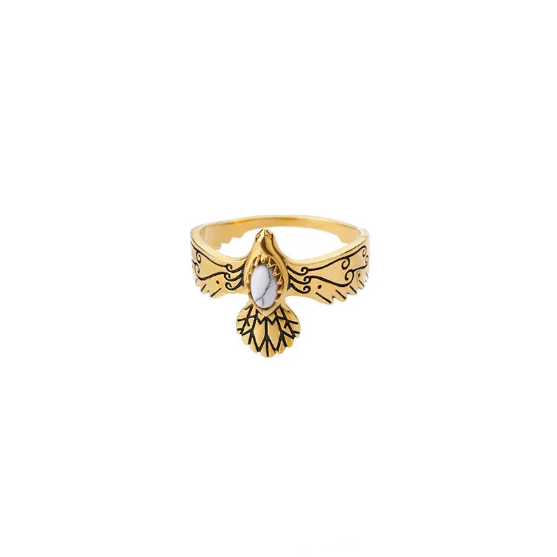 inlaid-zircon-blackened-eagle-ring - Viexta