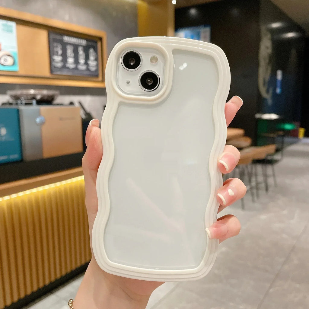 Candy-colored Border Two-in-one Wave iPhone Case - Viexta