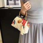 Retro Embroidered Clutch Red-crowned Crane Handbag - Viexta