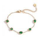 Zircon titanium steel bracelet for women