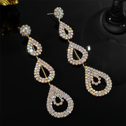 Rhinestone Long Earrings