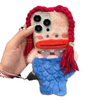 Cute Cartoon Plush Mermaid iPhone Case