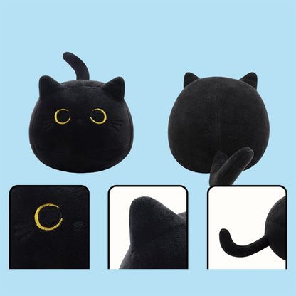 Fluffy Black Cat Plush Toys