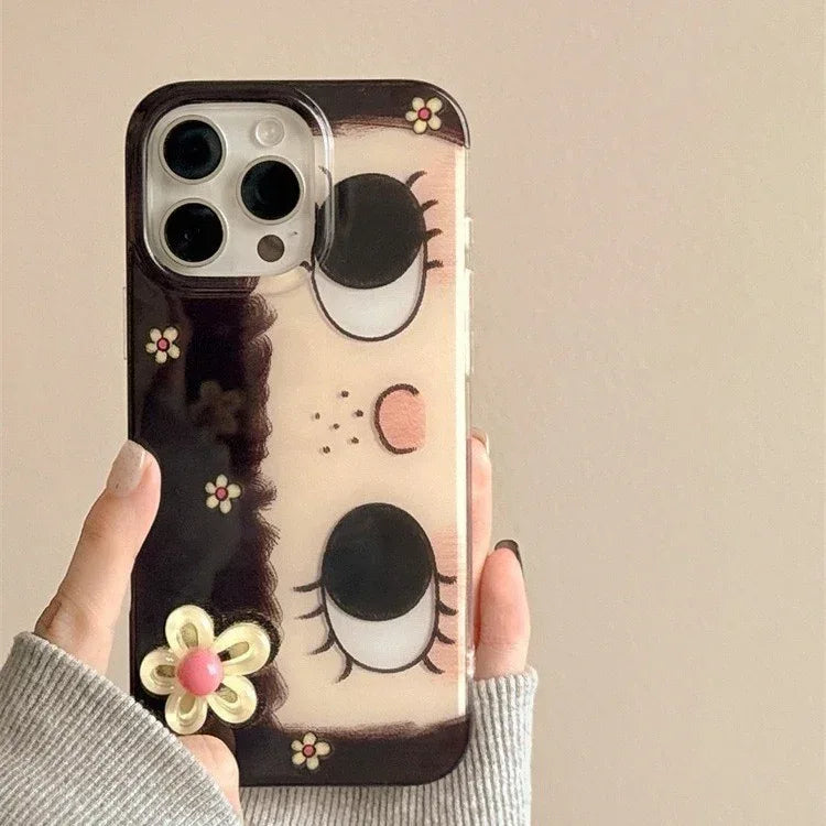 Cute Cartoon Adorable Eyes iPhone Case - Viexta