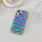 electroplated-colorful-diamond-plaid-iphone-case