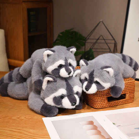 Cute Lying Raccoon Plush Doll