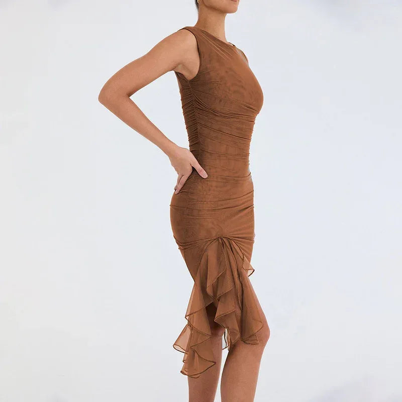 Summer Slim Skinny Sleeveless Dress - Viexta