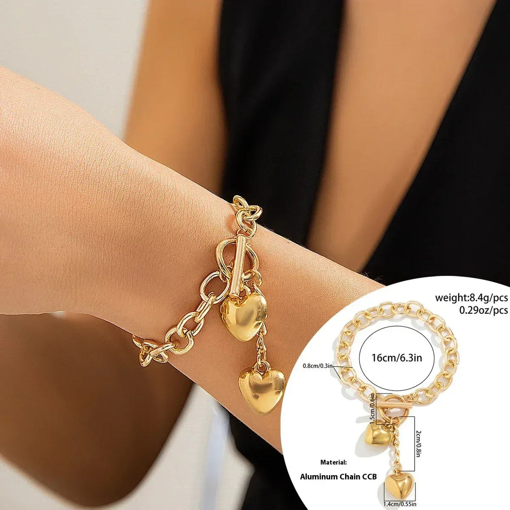 thick-chain-with-shiny-lock-and-key-pendant-necklace - Viexta