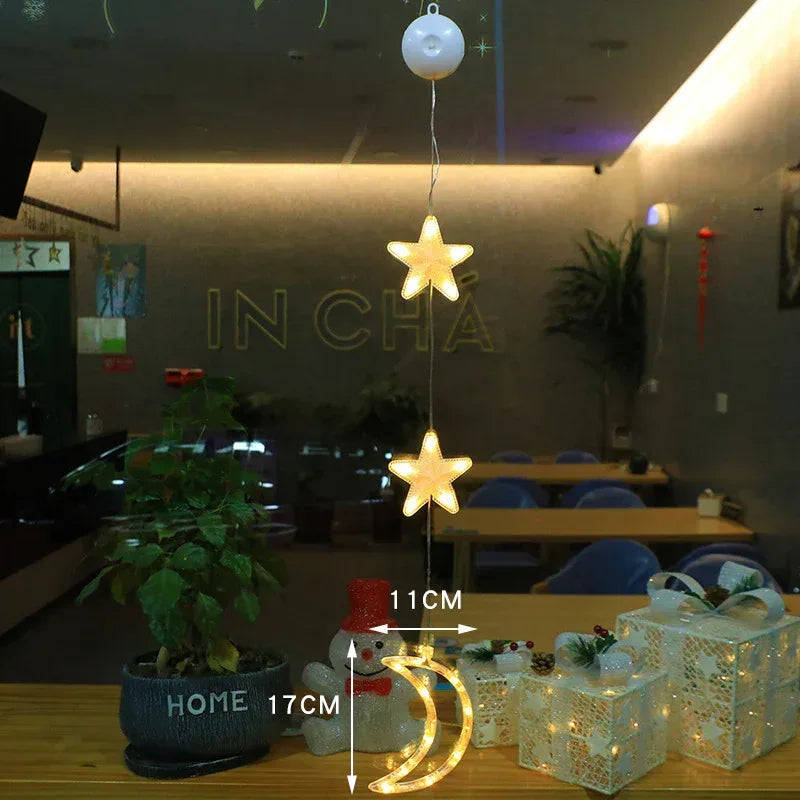 Christmas 3pcs LED Light Star Xmas Tree Hanging - Viexta