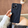 Solid Color Pleated Frosted iPhone Cover - Viexta