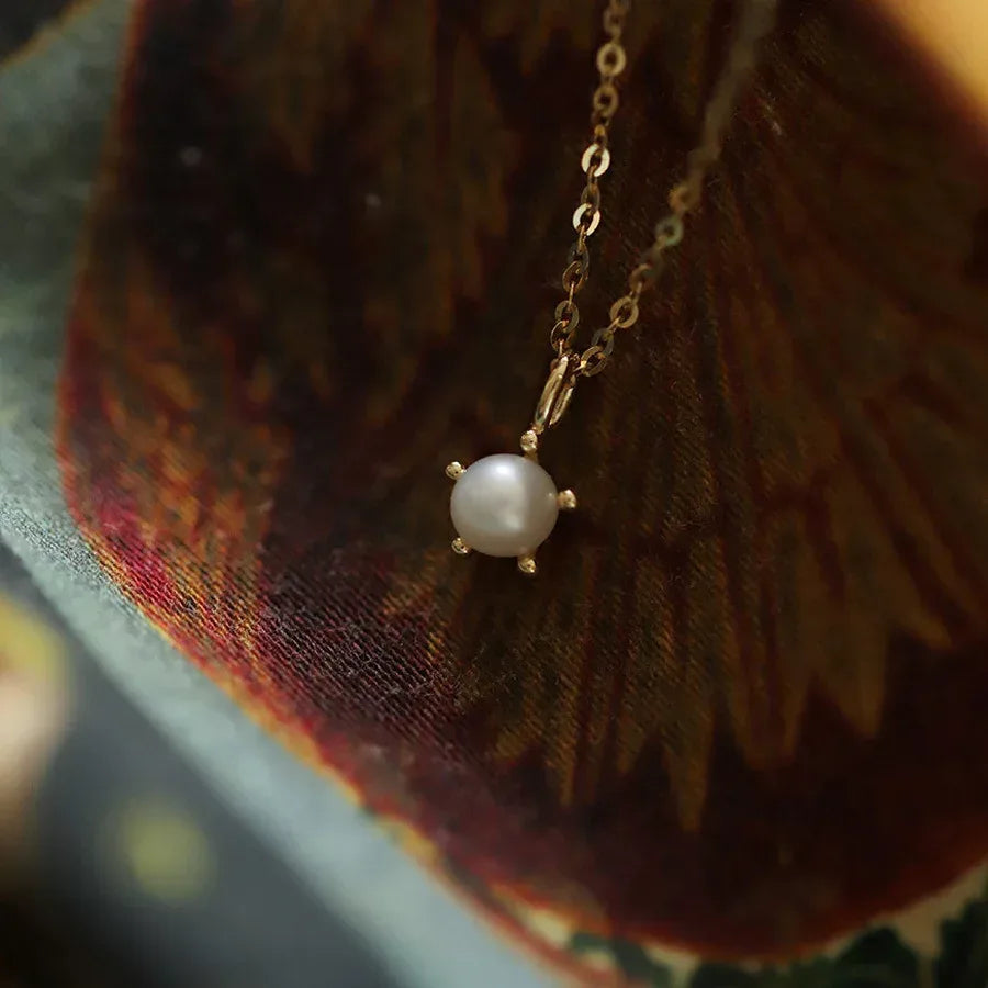 S925 Sterling Silver Pearl Necklace - Viexta
