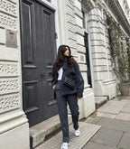 Loose Casual Street Stand Collar Pilot Buckle Jacket - Viexta