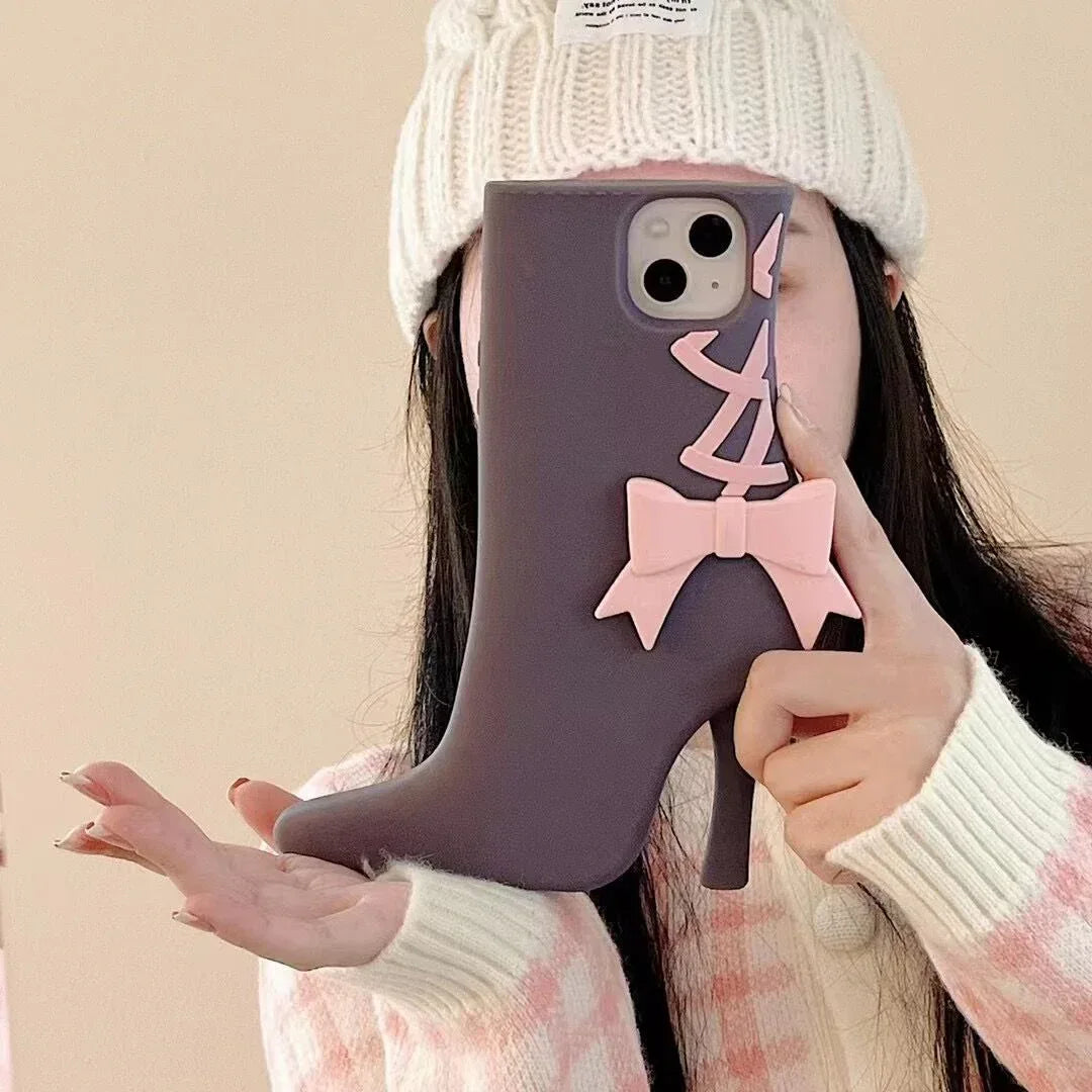Oucai High Heel Bow Knot iPhone Case - Viexta