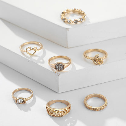 7 Piece Love Ring Set