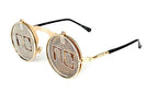 Men's Casual Retro Metal Punk Steam Flip Sunglasses - Viexta