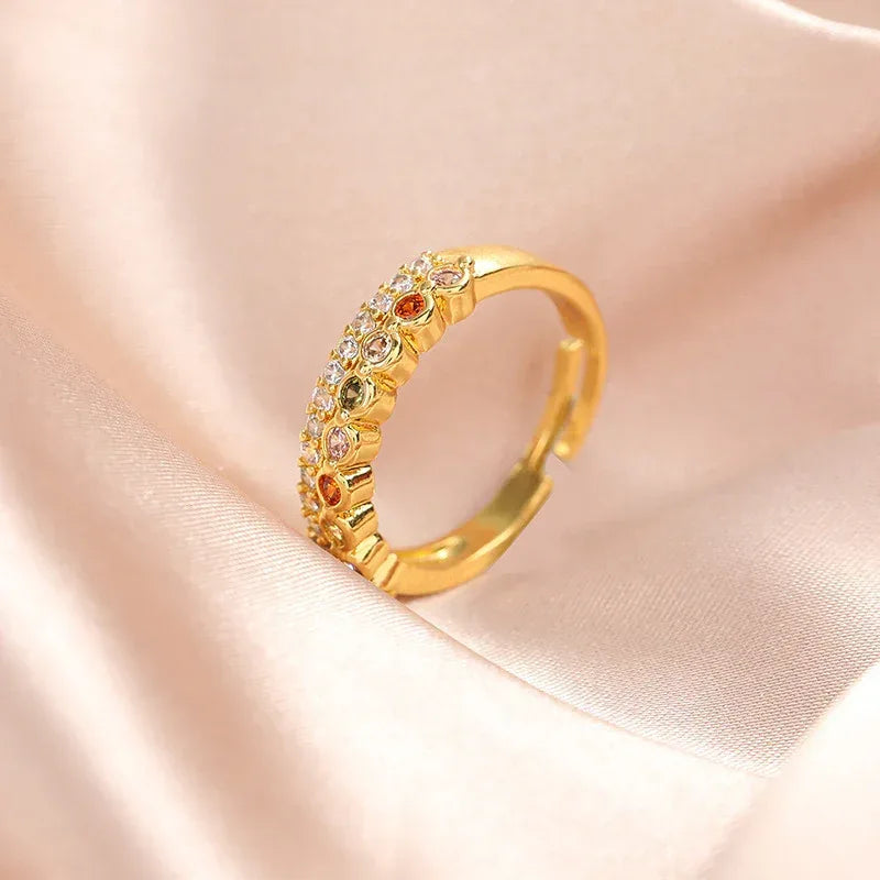 Double Layer Zircon Ring - Viexta