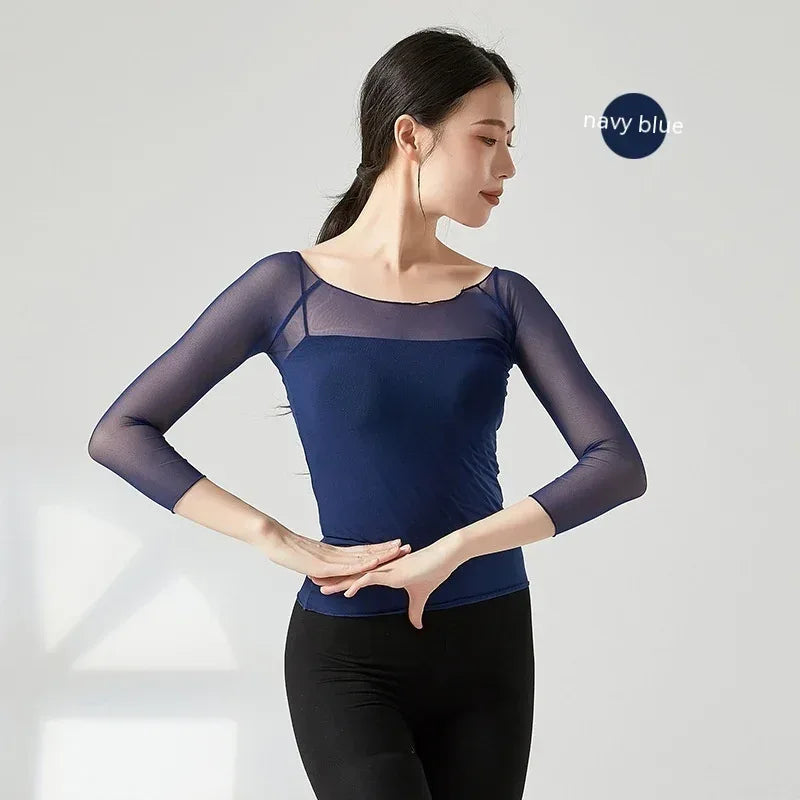 Dress Mesh Top For Women Ballet Practice - Viexta