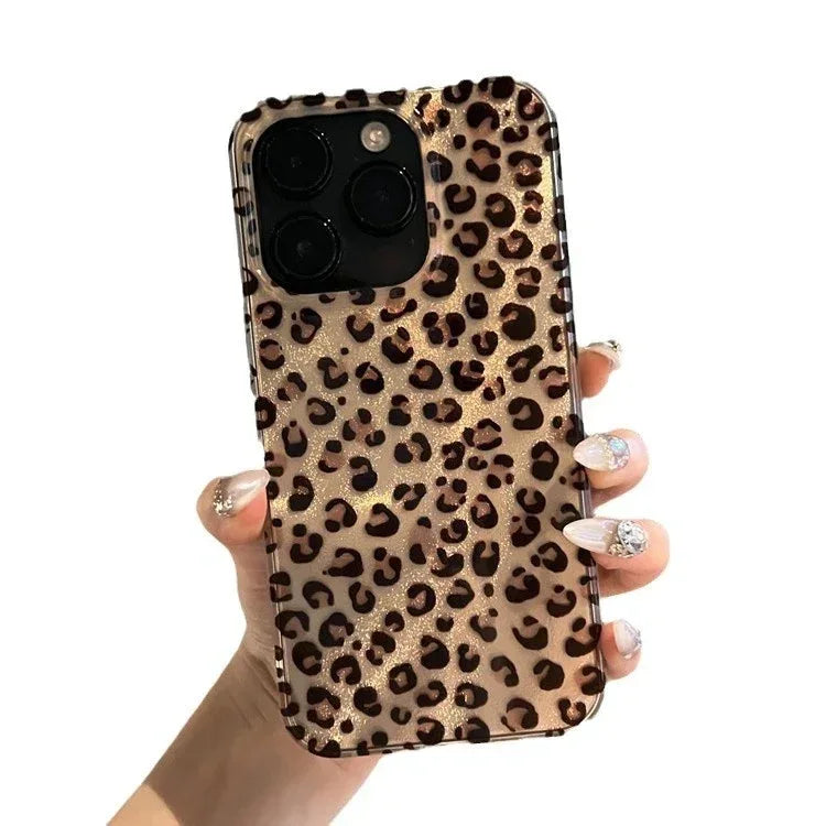 feather-yarn-brown-leopard-printed-iphone-case - Viexta