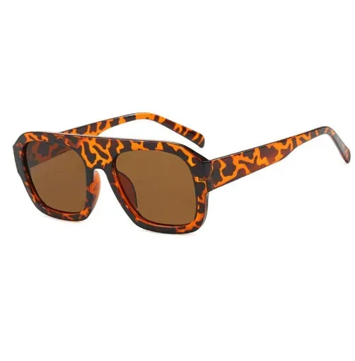 Single Bridge Large Frame Square Sunglasses - Viexta