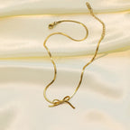 Fashion Minimalist Bowknot Necklace - Viexta