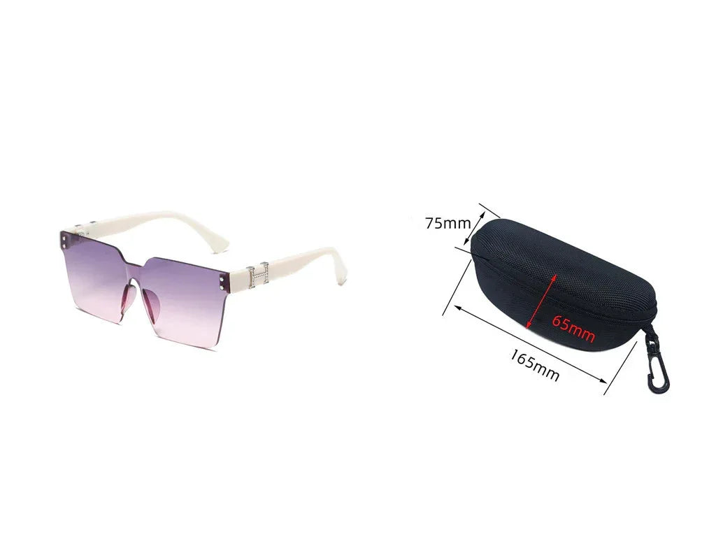 One-piece Rimless Thin UV Protection Sunglasses - Viexta