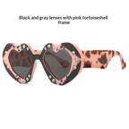 Diamond-Encrusted Heart-Shaped Sunglasses - Viexta