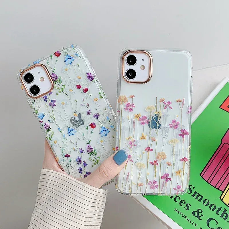 Fresh Flowers And Grass iPhone Case - Viexta