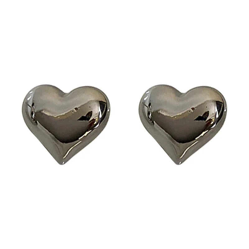 Three-dimensional Heart-shaped Earrings - Viexta