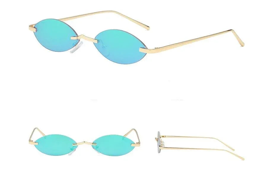 Elliptical metal sunglasses - Viexta