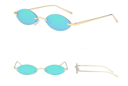 Elliptical metal sunglasses