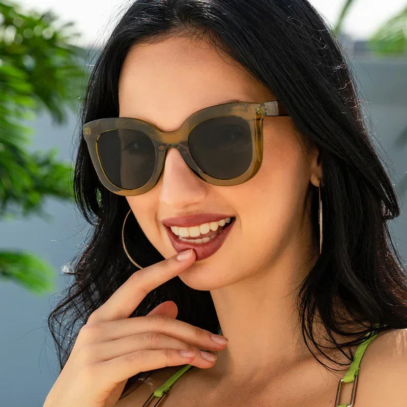 New Large Rim Sunglasses Women - Viexta